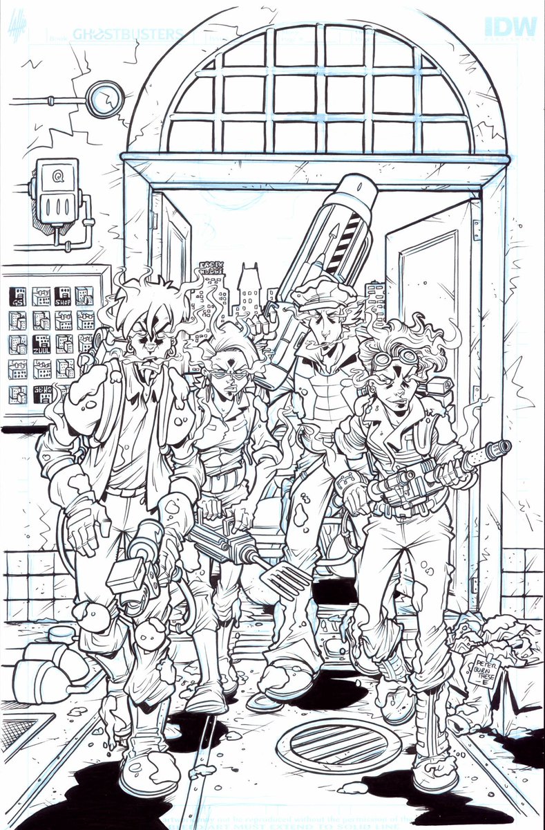 Cover and process for @Ghostbusters Crossing Over #3 \, image size:789x1200