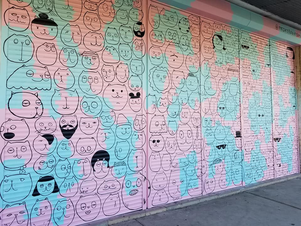 8CountTampa's tweet photo. When you get a group of artists together, you get something beautiful. In this week's #yellowbrickrow mural spotlight, we are featuring the Heights Walls' mural project on the shutters of @cafehey. This series was completed by local artists that have a connection to the cafe. https://t.co/Szc3OXlXMV