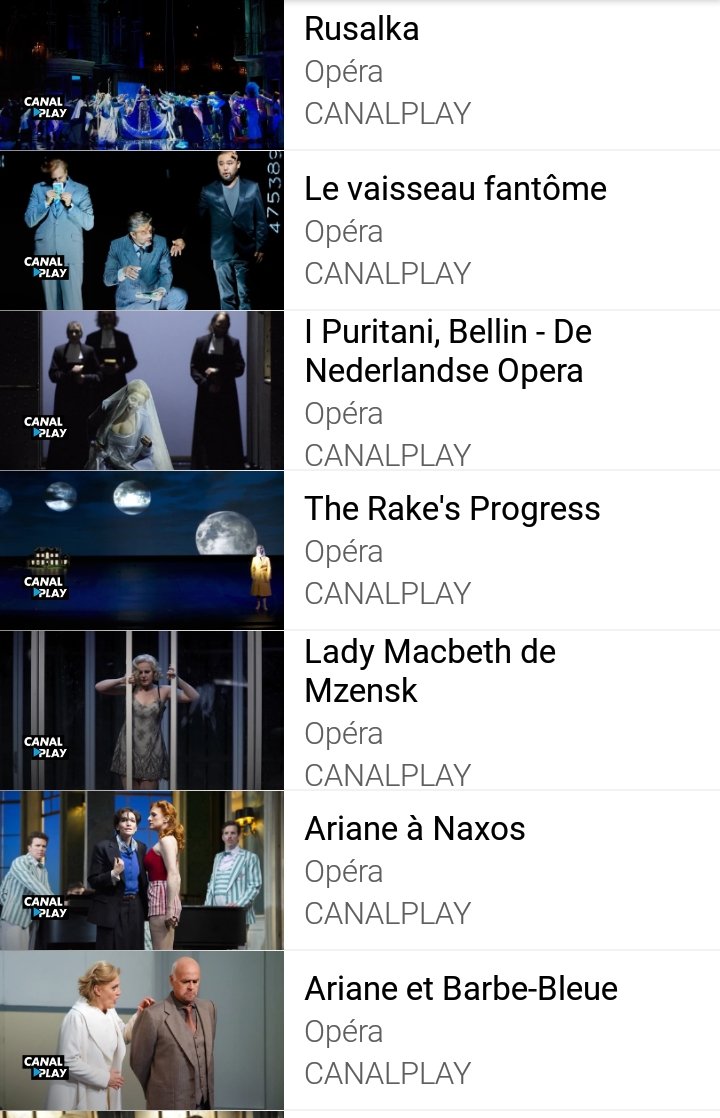 Je viens de me rendre compte que sur <a href="/canalplay/">CanalPlay</a> il y'a plein d'opéras disponibles !
Je vais me régaler !
#ClassicalOpera