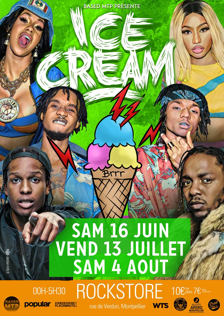 #ICECREAM s’offre une résidence estivale <a href="/LeRockstore/">Le Rockstore</a> , étalée sur les mois de juin, juillet et aout. Au programme, trois soirées, au cœur de l’été, à bord de la cadillac rouge #Montpellier #hiphop #party #basedmtp #MTP  
Préventes 6,99€ -> bit.ly/2kfxivy 10€ sur place