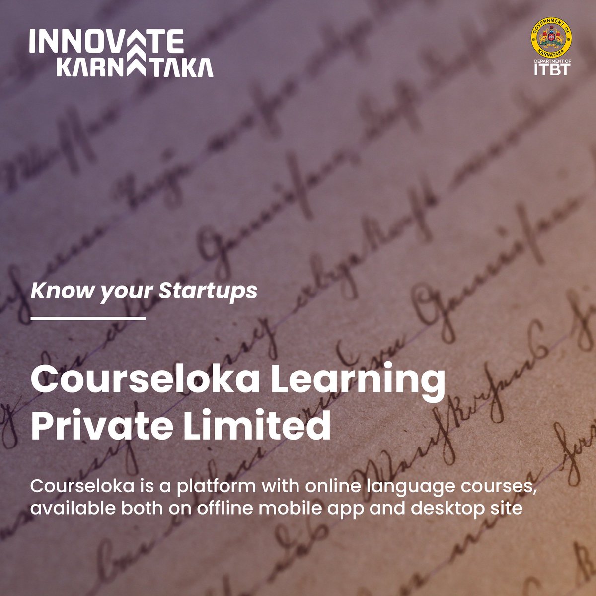 ITBTGoK's tweet photo. Courseloka aims to solve language and cultural problem by facilitating users to learn Kannada in one’s own language.
#Elevate #ElevateWinner #startups #KarnatakaStartups #ITBTKarnataka #InnovateKarnataka #technology #onlinecourse #kannada
@Startup_Kar https://t.co/YWg3djENJK