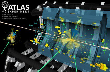 CERNpress's tweet photo. [Press Release] The Higgs boson reveals its affinity for the top quark  https://t.co/LgTxQHv25e @ATLASexperiment @CMSexperiment https://t.co/YvHd3XCpIX
