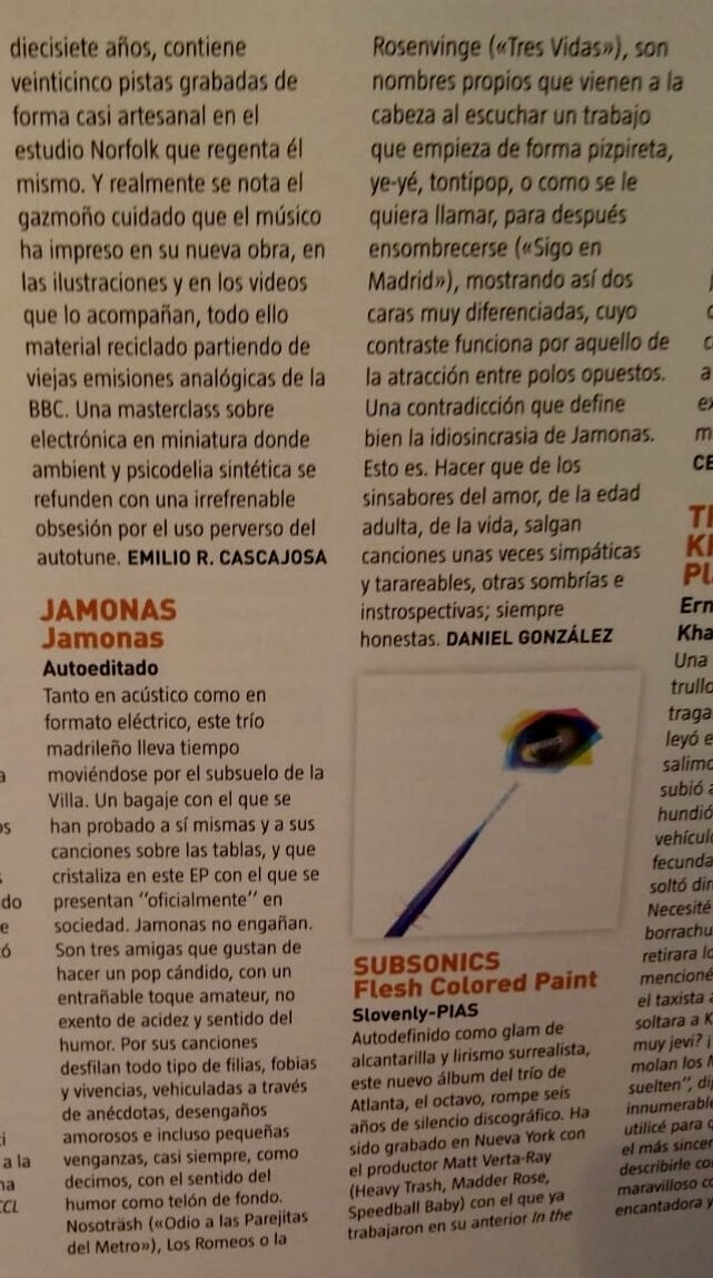 WeAreJamonas's tweet photo. Estamos emocionadas por la reseña de @ruta66mag de nuestro EP. ¡Gracias por vuestras bonitas palabras! 🐷🐷🐷 https://t.co/EOEXQZNuVp