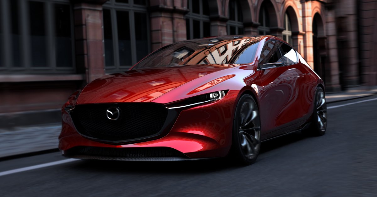 carwowuk's tweet photo. With the new #Mazda3 expected to look similar to this #KaiConcept, do the likes of the #AClass & #AudiA3 have more competition to worry about? https://t.co/mNcMBUecMd