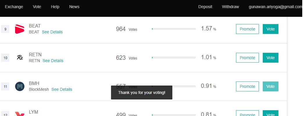 gunawan_ariyoga's tweet photo. I vote BMH at BITMART because I am confident with the project run by BlockMesh
0x5e567d72Bb84ECF511D861eE3E22dE61897ACd48
#BlockMeshOnBitmart $bmh #bmh #blockmesh https://t.co/MyOzUM8LeG