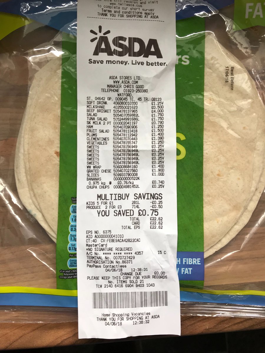 Flabbler's tweet photo. @asda Just purchased these @WeightWatchers wraps and they’re going mouldy 🙄 No time to return to store today https://t.co/jxR6jxklzh