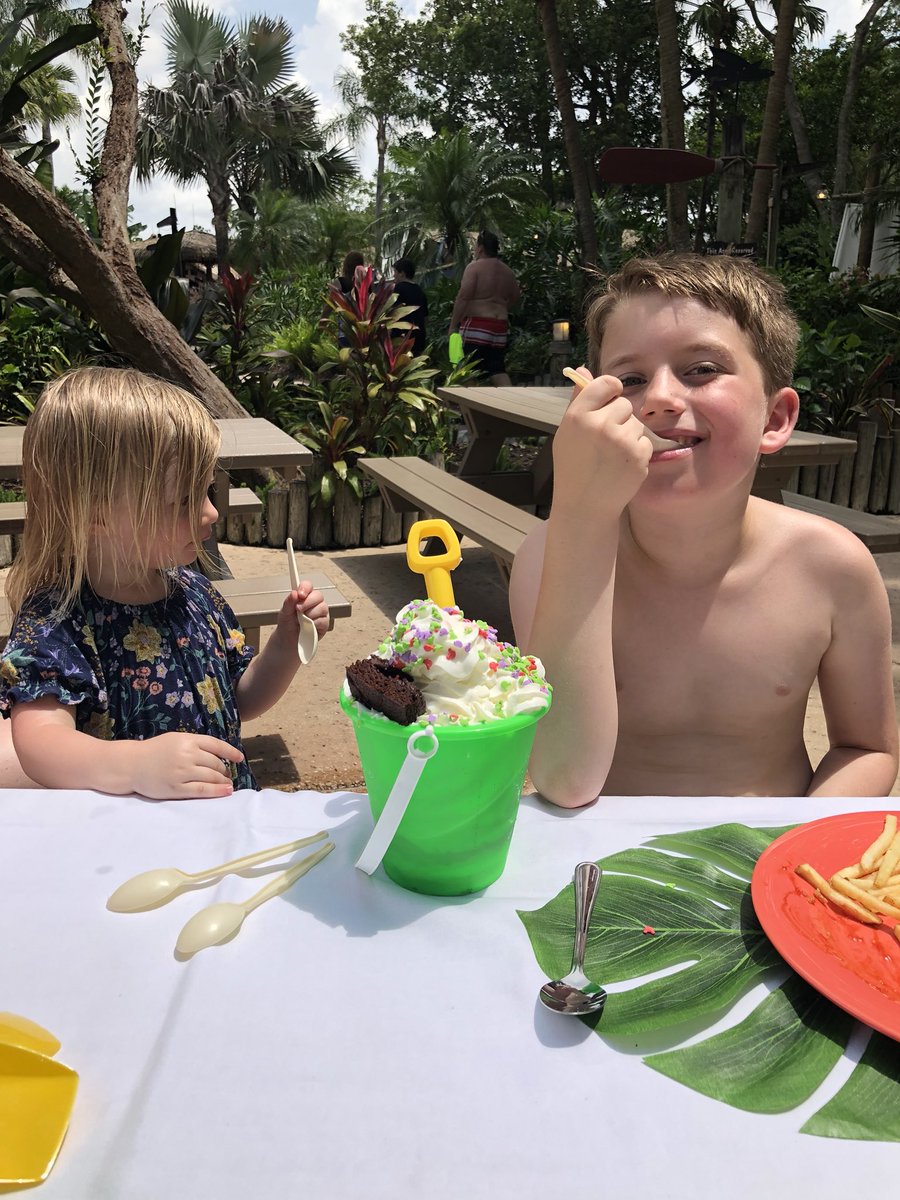 FishersMouse's tweet image. We had an awesome time at Disney’s Typhoon Lagoon yesterday!  The amazing Cast Members selected this crazy brood as their Family of the Day. Which even included a pail of ice cream goodness. We even left without anyone getting burned...it was a great day!  #disneyparks