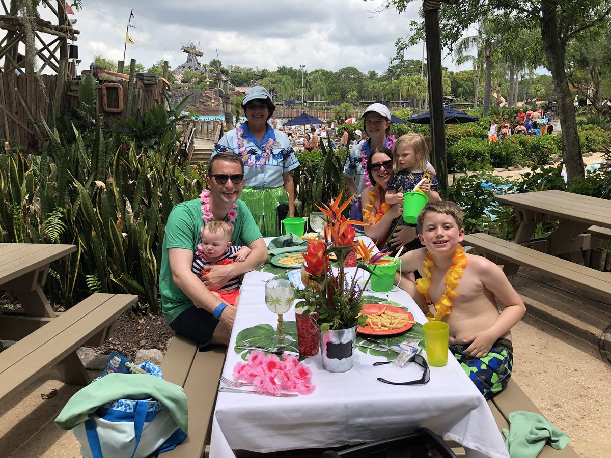 FishersMouse's tweet image. We had an awesome time at Disney’s Typhoon Lagoon yesterday!  The amazing Cast Members selected this crazy brood as their Family of the Day. Which even included a pail of ice cream goodness. We even left without anyone getting burned...it was a great day!  #disneyparks
