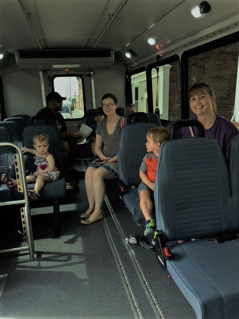 rideHIRTA's tweet photo. The Touch-a-Truck event in Winterset on Saturday was great fun. HIRTA had a bus for the little ones to explore and take a ride on the lift. It's never to early to introduce Public Transit ... #TransitKids #RuralTransitFun #WintersetIowa https://t.co/IxIrAaBT9U