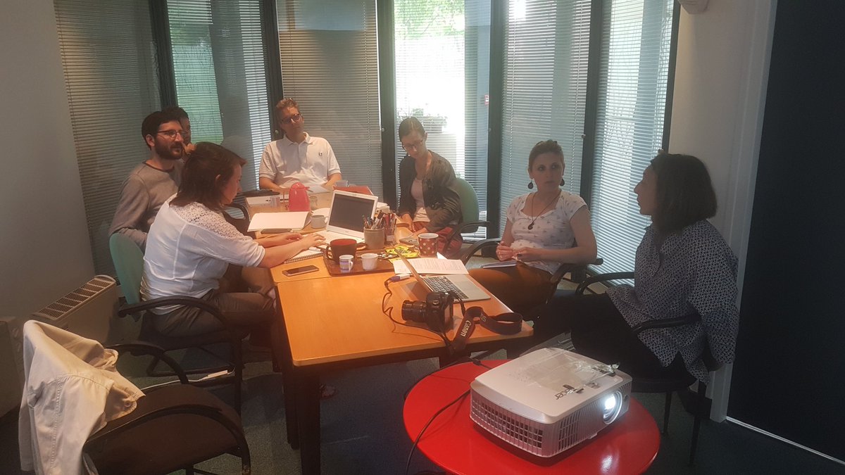 cresolasso's tweet photo. #cnfptinnov2018 tour de table Elsa, Ida, Cécile, Maëlle, Jean Baptiste, Gaël, Antoine, Stéphane https://t.co/4qMphTlbrD