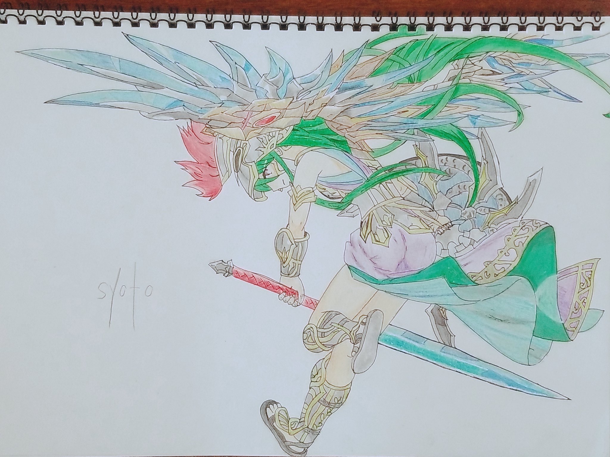 紫陽斗 しょうと 精霊アテナ模写 してみました 究極したけど話題に上がりませんね 2枚目は白黒に加工したやつです 絵描きさんと繋がりたい パズドラ いいねした人全員フォローする T Co Sxyakjpsg2 Twitter