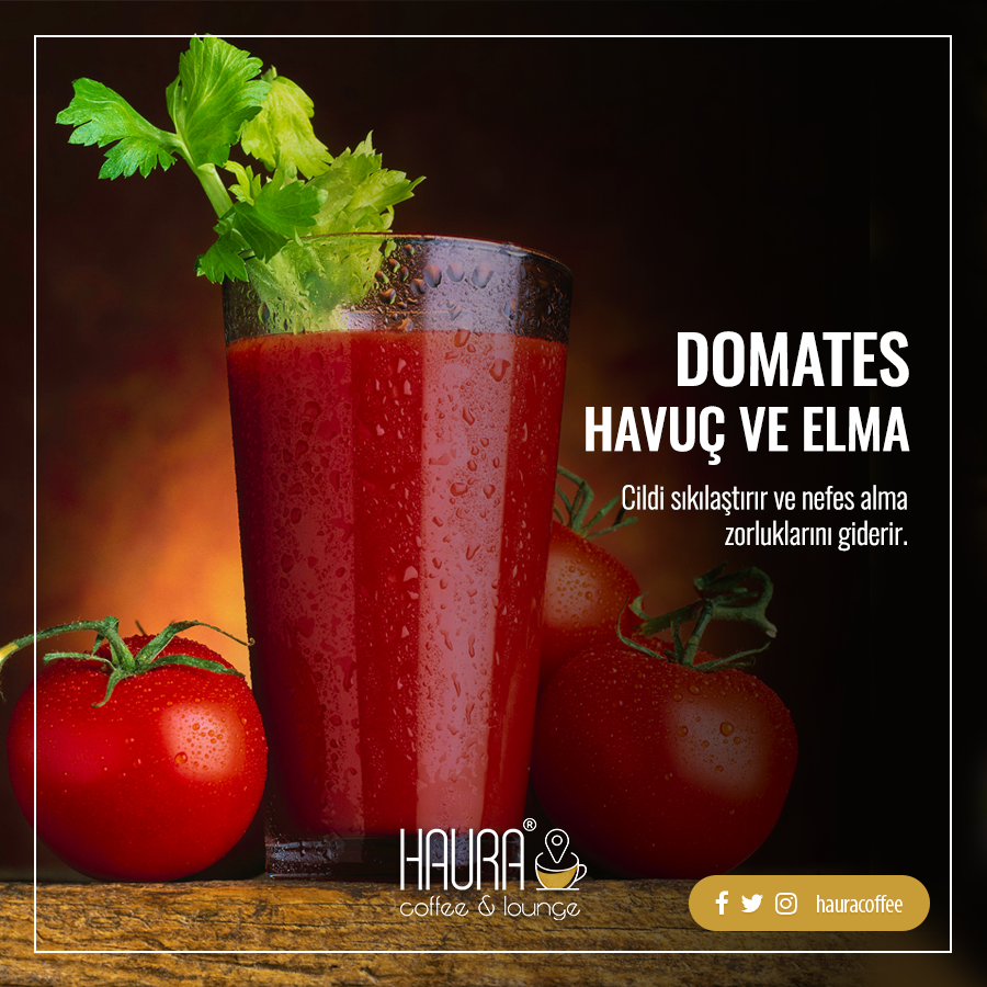 Domates havuç ve elma karışımının faydaları.
#haura #hauracoffee #hauracoffeelounge #rizehaura #rize