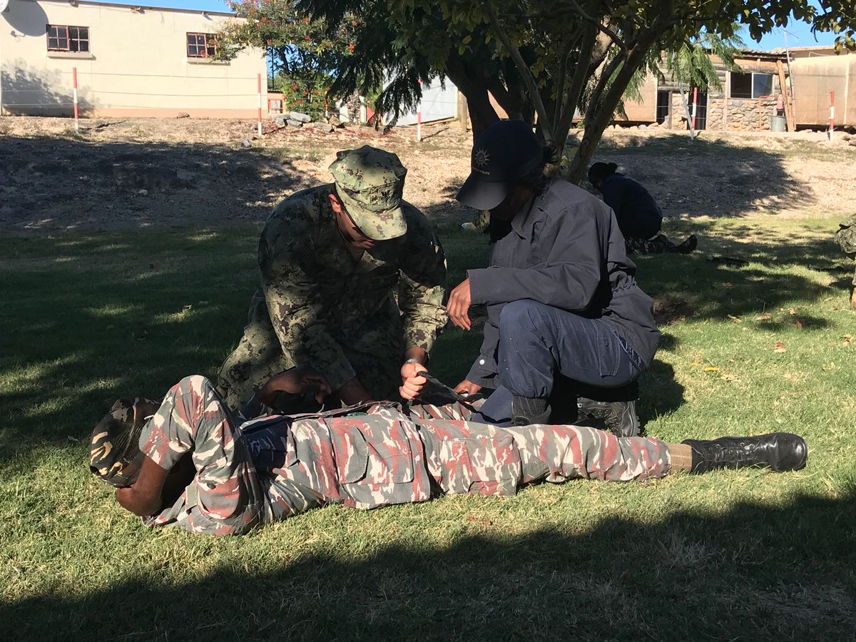Naval Forces Africa (@usnavyafrica) on Twitter photo Members of the #NamibianDefenseForce and the #NamibianPoliceForce are provided combat casualty care training facilitated by <a href="/USAfricaCommand/">U.S. Africa Command (AFRICOM)</a> in Namibia, May 24, 2018. 🇳🇦🇺🇸 Members of the #NamibianDefenseForce and the #NamibianPoliceForce are provided combat casualty care training facilitated by <a href="/USAfricaCommand/">U.S. Africa Command (AFRICOM)</a> in Namibia, May 24, 2018. 🇳🇦🇺🇸