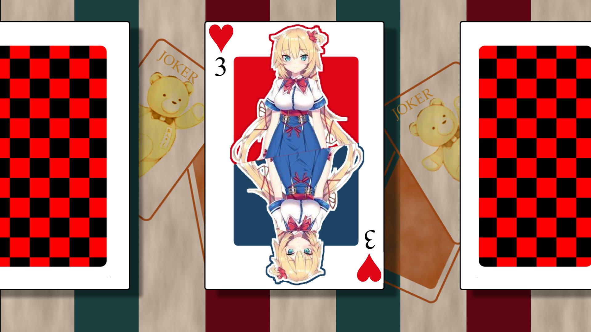 時乃 はあとch はあとart 絵は描けないので 元の姿を使わせていただいて作成 ハートと言えば やっぱりトランプかなぁと これaviutlで作成してるんですよね なんで動画編集ソフトで壁紙画像作ってるんでしょうね 僕 慣れって怖い T Co