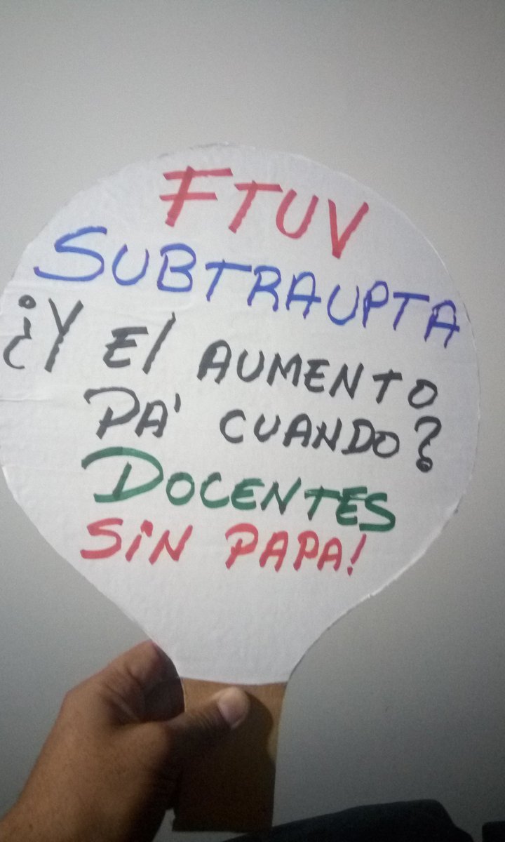 subtraupta's tweet photo. @subtraupta @NicolasMaduro @FtuvDocente #SalariosUniversitariosDignosYa https://t.co/JdvA7PFvuZ