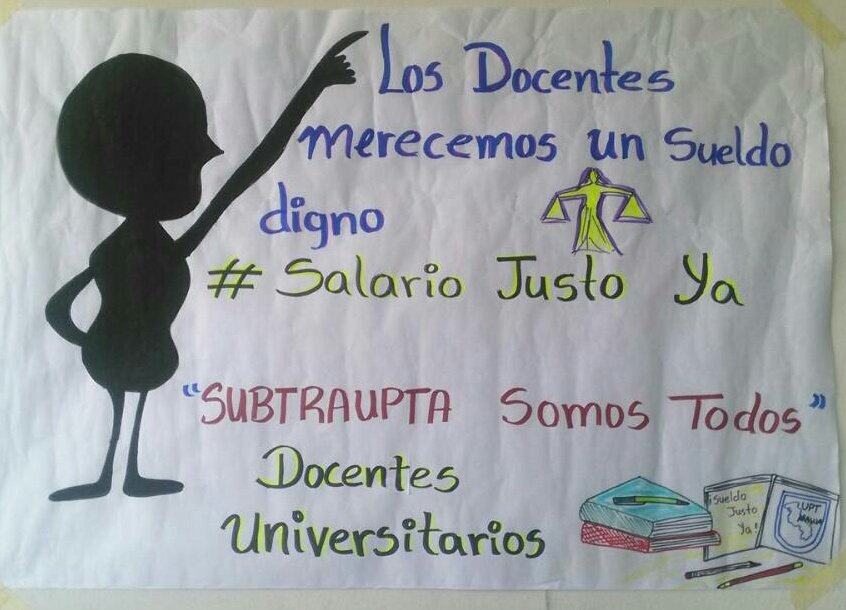 subtraupta's tweet photo. #SalariosUniversitariosDignosYa @subtraupta @FtuvDocente @NicolasMaduro https://t.co/IlvUQsKkaO