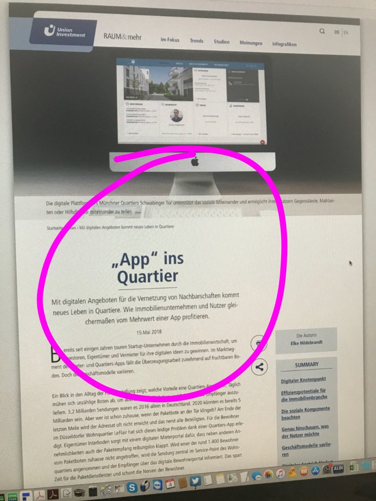 Apps für Quartiere mit <a href="/allthings_here/">Mii-cii</a> @animus_App <a href="/casaviDE/">Broken Link Hijacking</a> <a href="/cunioDE/">cunio</a> @quariersapp_de <a href="/vonovia_SE/">Vonovia</a> <a href="/Deloitte/">Deloitte</a> @HomebeatLive @nebenan_DE <a href="/unionrealestate/">Fabian Hellbusch</a> #mieterapp #quartiersapp #plattform #mieterplattform Vom Mehrwert digitaler Angebote, RAUM &amp; mehr bit.ly/2kNWzgQ