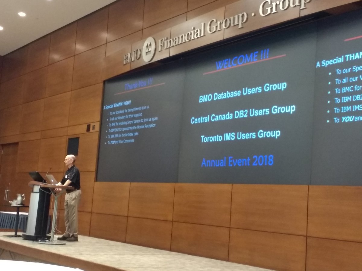 SandySherrill's tweet photo. Andy Sykes gets things started at CCDUG, where @IMS_at_50 hosts a full day of technical content #GTA #BMO https://t.co/i3gAmp68Q8