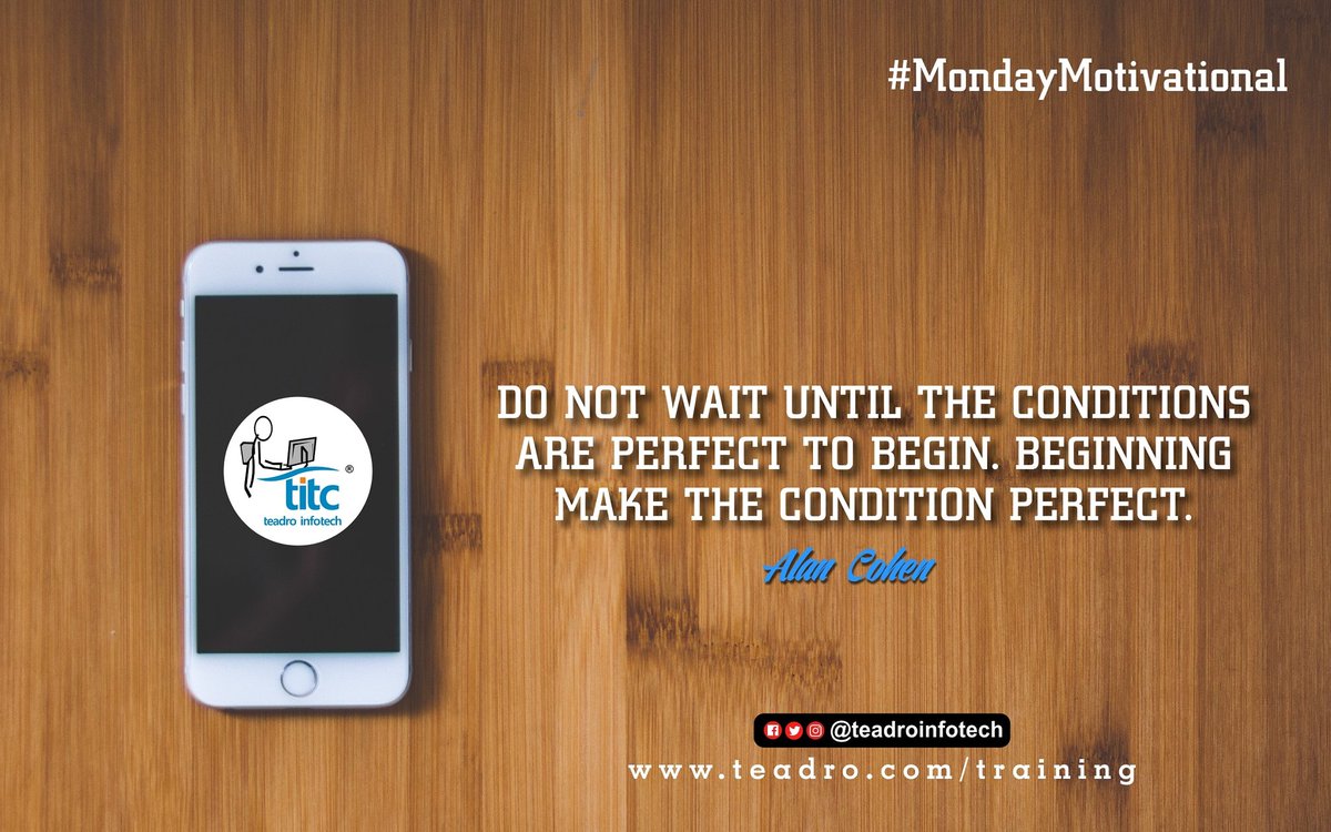 teadroinfotech's tweet photo. #MondayMotivation #TeadroInfotech
Start where you are. The little you have now can turn to a mighty ocean tomorrow.

#Getinvolve #Learn #Earn #Entrepreneur #Creative #BusinessNetwork #BusinessWomen #BusinessMen https://t.co/BU918J0Eae