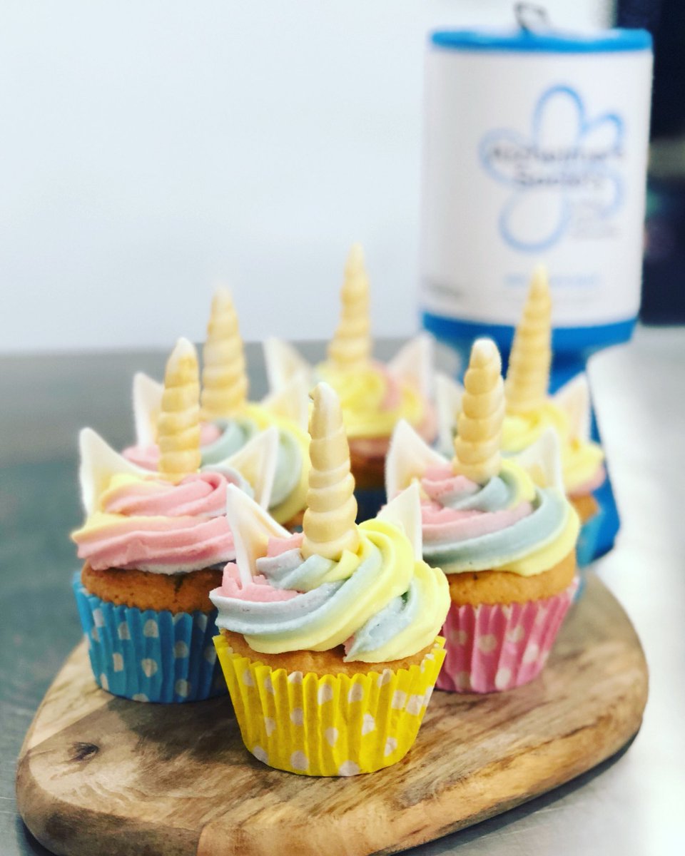 Unicorn Cupcakes <a href="/cafe_fabulous/">Cafe Fabulous</a> today 🦄 Raising money for <a href="/alzheimerssoc/">Alzheimer's Society</a> through out June! #cupcakes #Alzheimers #DementiaAwareness #unicorn #Guildford