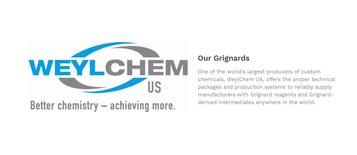 WeylChem's tweet photo. WeylChem US is proud to announce the launch of its online store for selling small volume Grignard reagents! Visit our store for all of your research needs at: 

https://t.co/EDXwmIjDIb 

#weylchem #weylchemus #grignards #researchanddevelopment #pharmaceuticals https://t.co/3dYbZMCoep