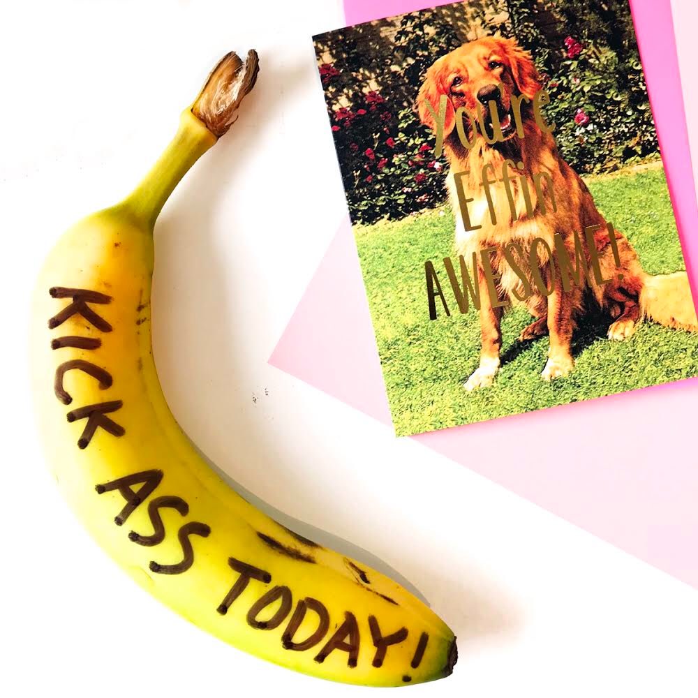 SmittenKittenCA's tweet photo. Bananas are the new Post-its ๐ฅ๐ You heard it here first. #mondaymotivation #kickasstoday https://t.co/qyOHdIFSpM
