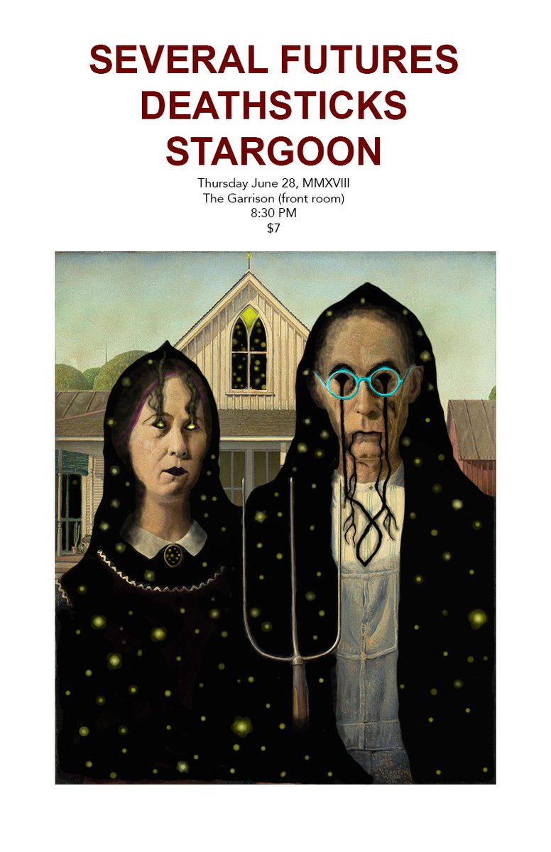 SeveralFutures's tweet photo. Last chance to see SF before we vanish to record our new album.... June 28 in the FRONT ROOM of @TheGarrisonTO w/ pals @Deathsticksband &amp; Stargoon. https://t.co/vpTa5834iH https://t.co/78YCVyUM9S