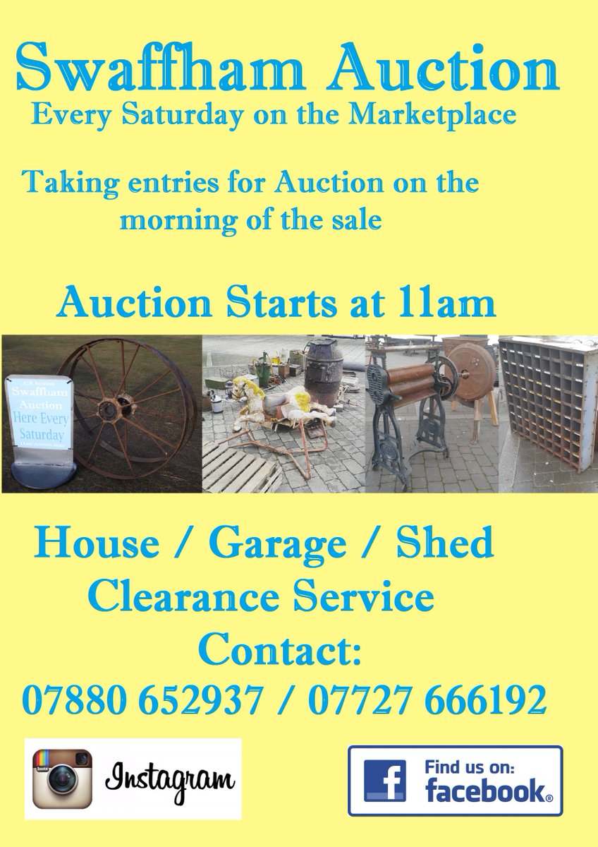 SwaffhamAuction's tweet photo. we are on the marketplace in swaffham EVERY saturday! regardless of the weather :)
#swaffham #rainyday #market #auction #streetauction #norfolk #SaturdayMorning #weather https://t.co/TYstOb2Dr6