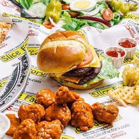 TheSliceFactory's tweet photo. Every Monday is Detox Monday here at Slice Factory! Start the week off healthy with a delicious and hearty salad. On Mondays, all salads start at $4.99 ($5.99 with chicken) all day! *Only valid with dine in & pickup orders. #SliceFactory #Chicago #Catering https://t.co/BHQUIwkkK7