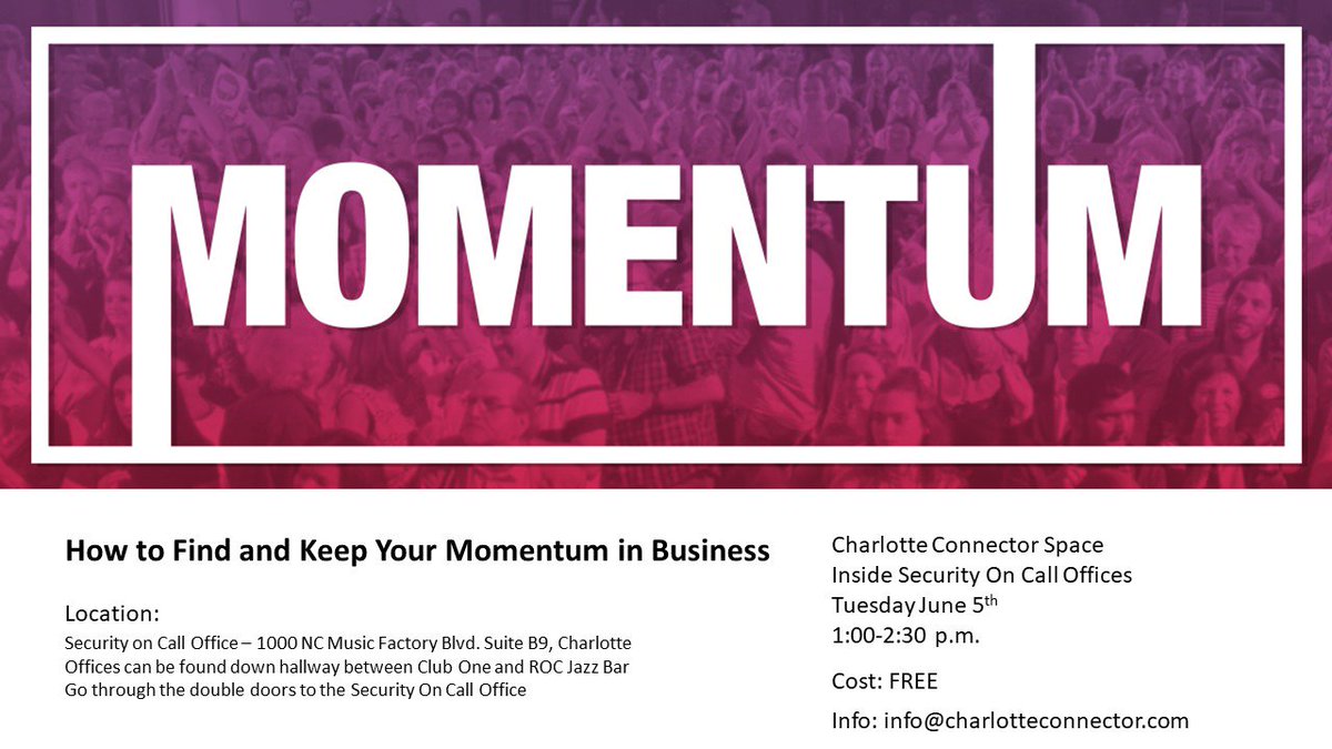 Join us tomorrow for a Free Business Momentum class.