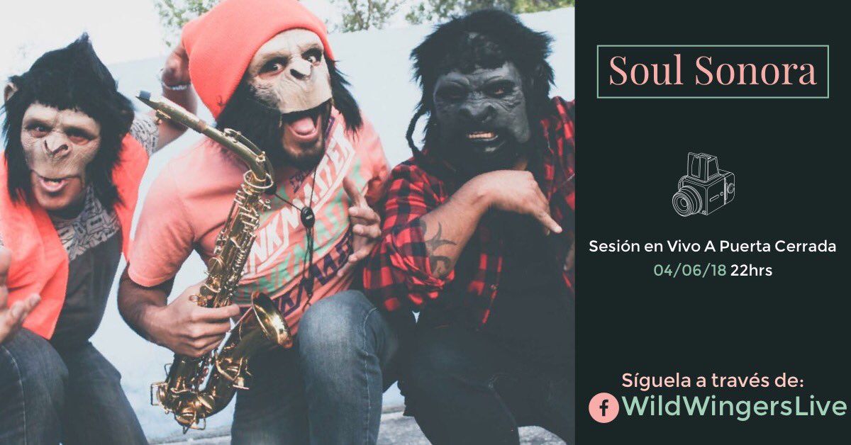 ¡Sigue nuestra transmisión en Vivo de la Sesión #APuertaCerrada con Soul Sonora!! Hoy a las 10PM a través de: facebook.com/WildWingersLive 
En colaboración con Foro El Sótano.
¡Se va a poner #changón!!🐒✌🏽🐵 <a href="/CdSatelite/">Ciudad Satélite</a>