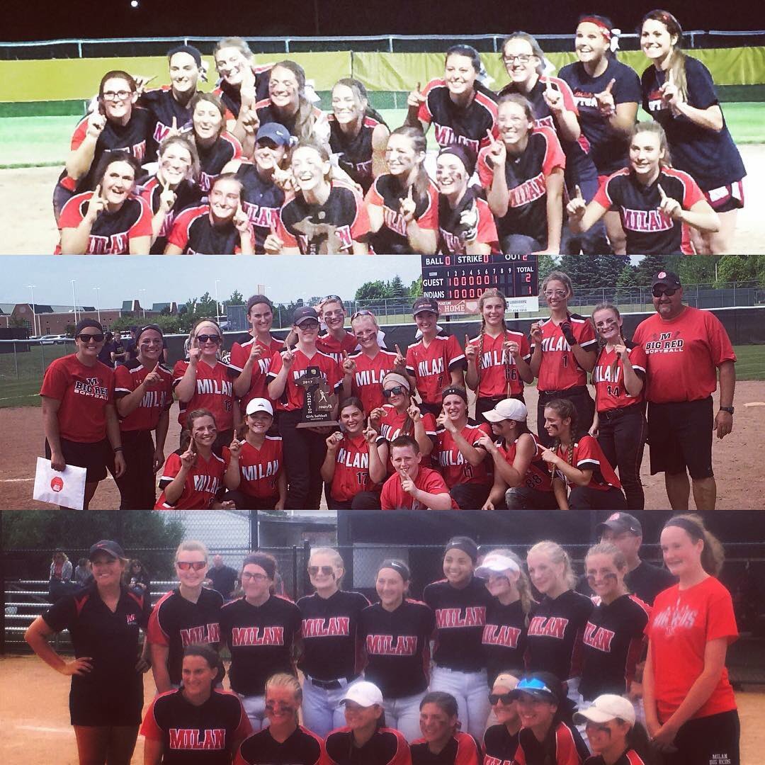 Milan_Softball's tweet photo. 3-peat District Champs! Hard work pays off! But we aren't done yet! 💪🏼 https://t.co/44EzM5H9Ul