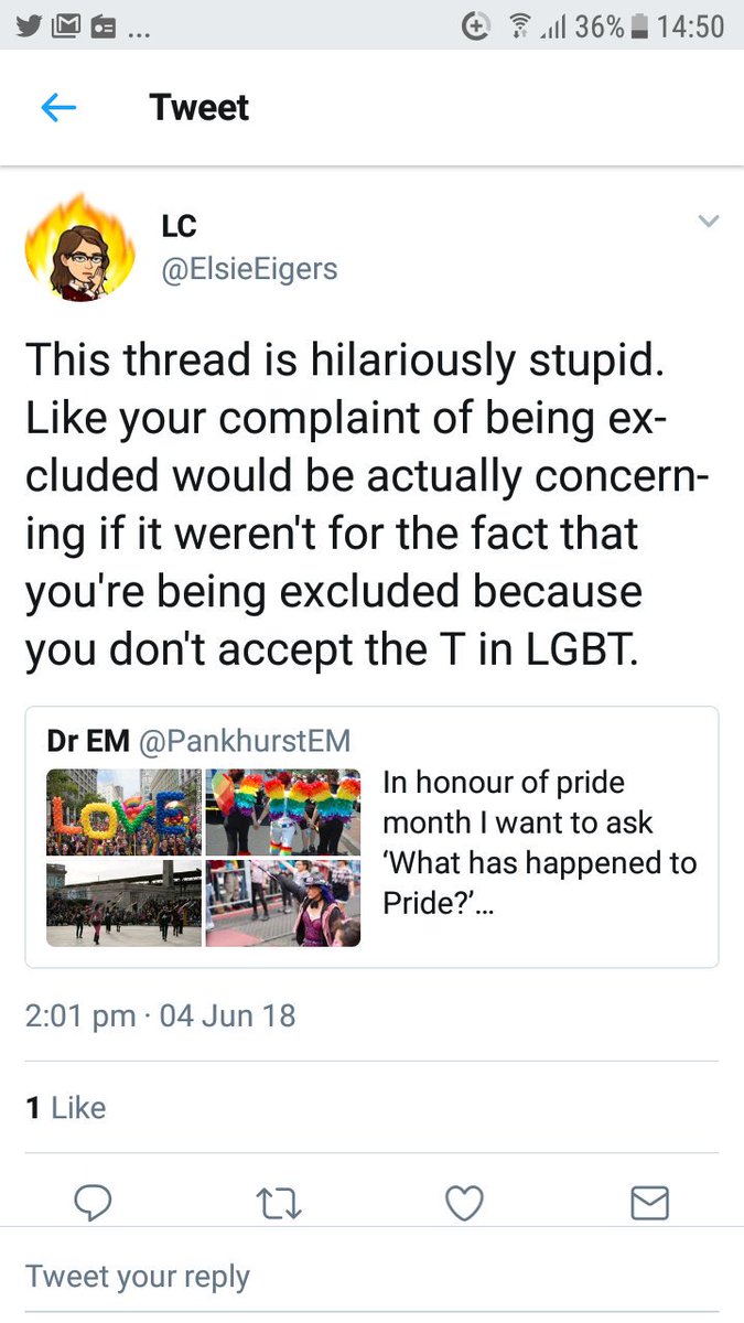 Oh No! Elsie thinks I'm stupid, the horror, I shall now ignore decades of feminist theory, science, evidence.... in favour of opinion? Nevertheless, thank you for your input Elsie.