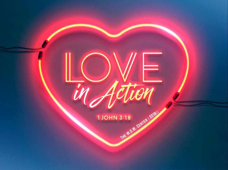 WOWCenter2015's tweet photo. 1 John 3:18-19(NLT): Dear children, let’s not merely say that we love each other; let us show the truth by our actions. Our actions will show that we belong to the truth, so we will be confident when we stand before God. #LoveInAction https://t.co/aCWEsvxLf2