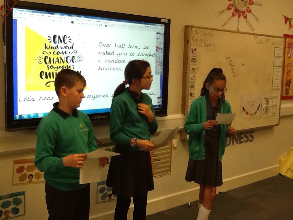 uptonclass6b18's tweet photo. Our value of the term is kindness. We were set a task to all complete random acts of kindness over half term and today we are telling the class about them. Here are photos of our acts of kindness, can you guess what Miss Duffy and I did? #Kind #Valueoftheterm https://t.co/3JcFE7WwFC