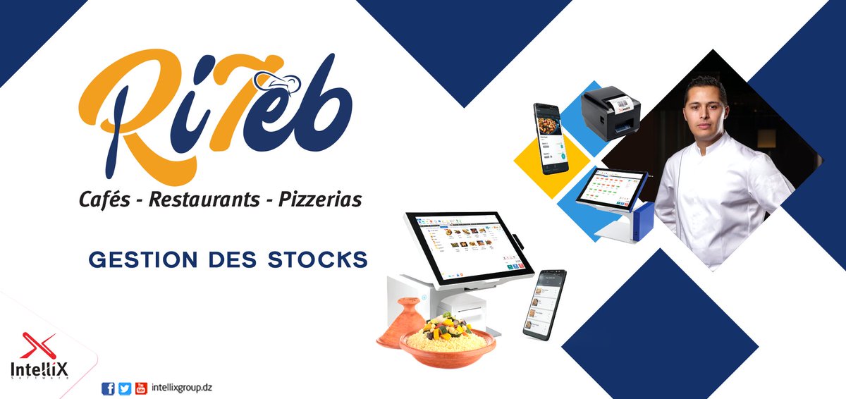 intellixgroup's tweet photo. IntelliX Ri7eb (Restauration) : Gestion du stock de votre établissement 
Gérez plus facilement Votre flux de stocks et rapport de stocks de votre restaurant !
plus de détails sur le lien suivant : 
https://t.co/aG7qN9cBqe https://t.co/P1ffja48tP