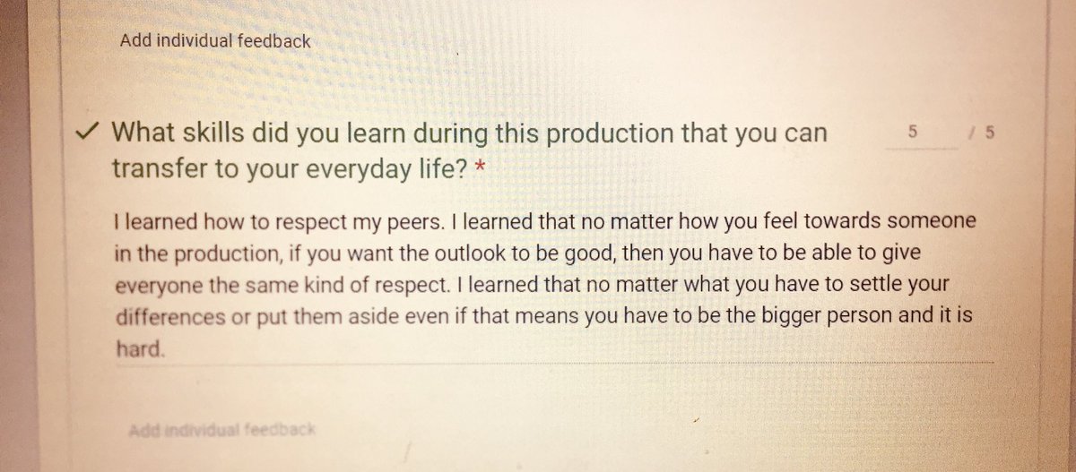 LilPatriotsTA's tweet photo. When people say the arts aren’t important... I beg to differ. I can’t teach this in a math class! Theater has its place in education! Teaching students how to be productive kind people through the fun! #WeAreVPA #proudteacher @_BAMiller https://t.co/Nj8biJny8F