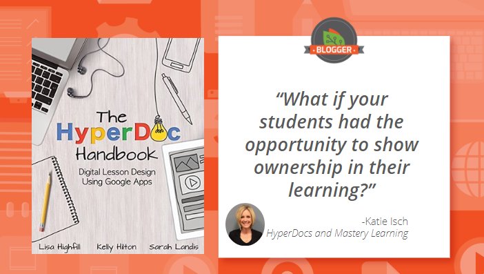 edtechteam's tweet photo. HyperDocs & Mastery Learning https://t.co/JYc34sXyuN How do you give students ownership in learning w/ #Hyperdocs?
@picassopedagogy #edtechteam #edtechchat #GoogleEdu https://t.co/f91QQydmPt