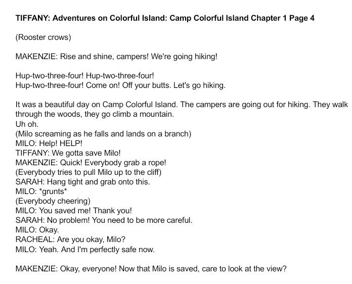 TiffanyArtist56's tweet photo. TIFFANY: Adventures on Colorful Island: Camp Colorful Island Chapter 1 Page 4
#TiffanyAdventuresOnColorfulIsland #ColorfulIsland #CampColorfulIsland https://t.co/Qz7qWPwDTh