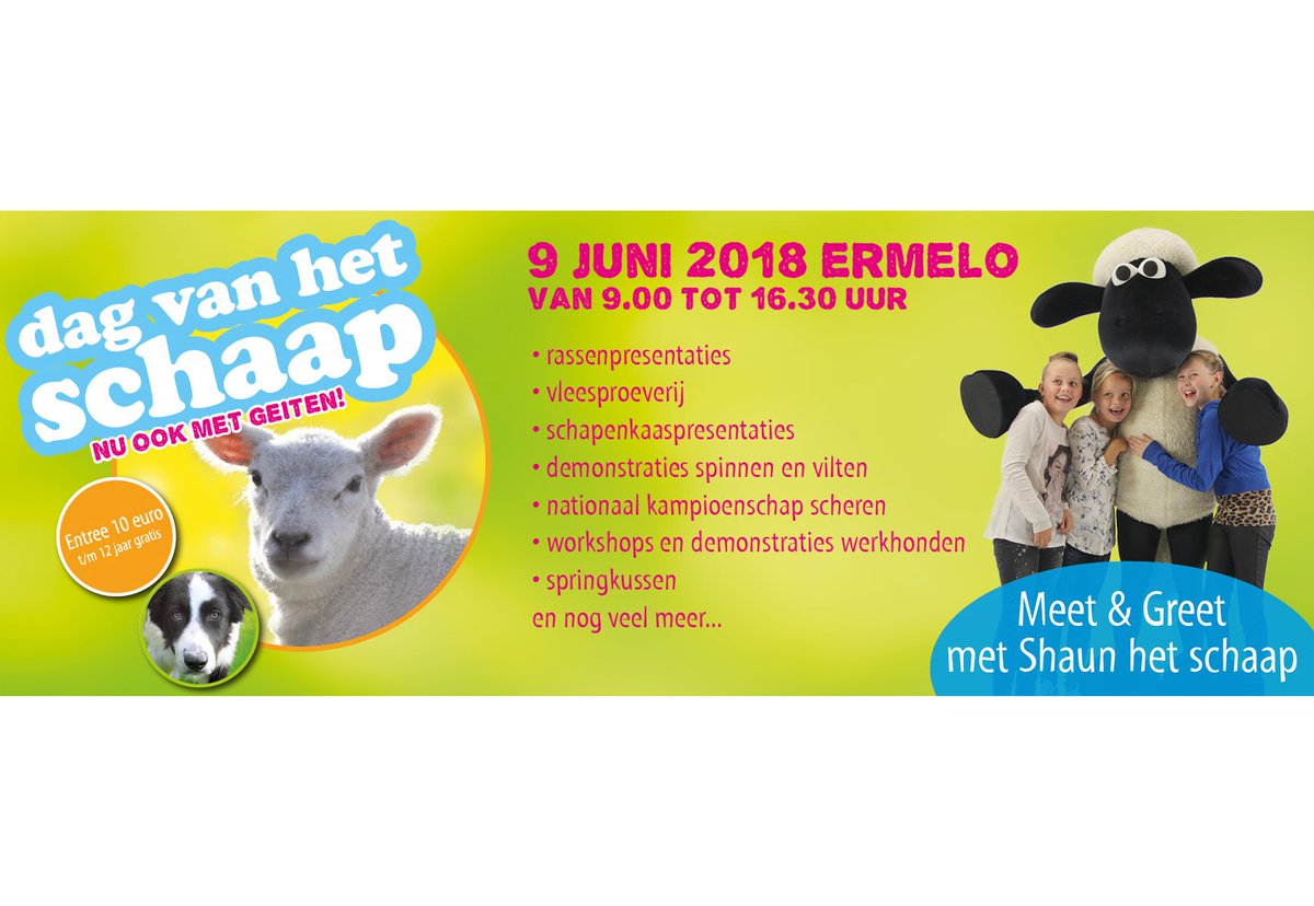 dagvanhetschaap's tweet photo. Ooit het kleinste schapenras ter wereld gezien? Of schapen met wel zes
hoorns? Bonte schapen? Schapen met blauwe koppen? Kom dan zaterdag 9 juni a.s. naar de Dag van het Schaap in Ermelo want daar zijn al die
bijzondere schapenrassen te zien. https://t.co/QLctPmkyVH https://t.co/AbEi6PACB0