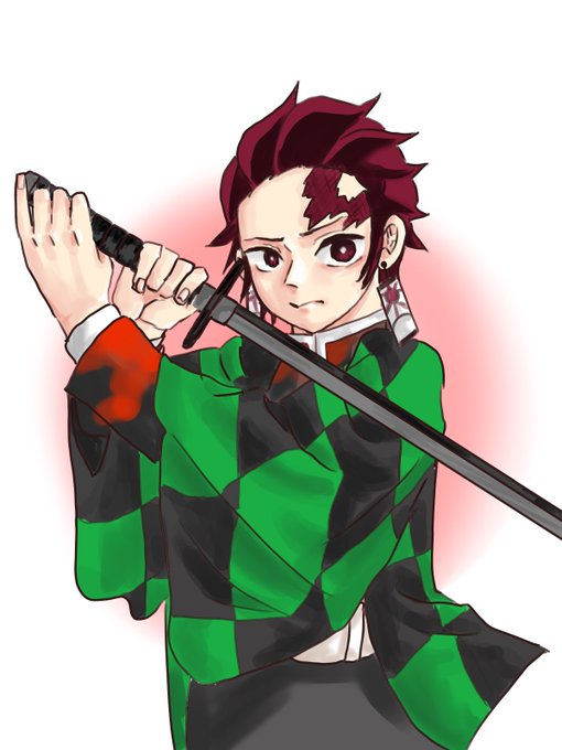 有津　浜さんがTwitterに投稿した竈門炭治郎(鬼滅の刃)のイラスト。