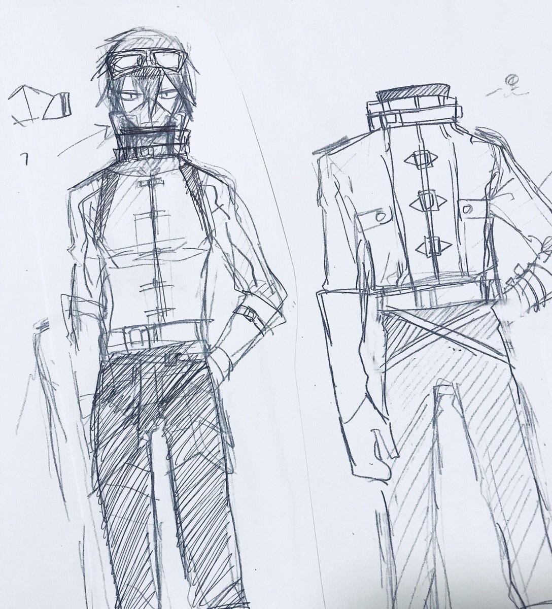 資料片付けてたのですが、ザ花読み切りのカヴァラリスの翼の設定絵などあったのでせっかくなのであげておきます〜🦅 