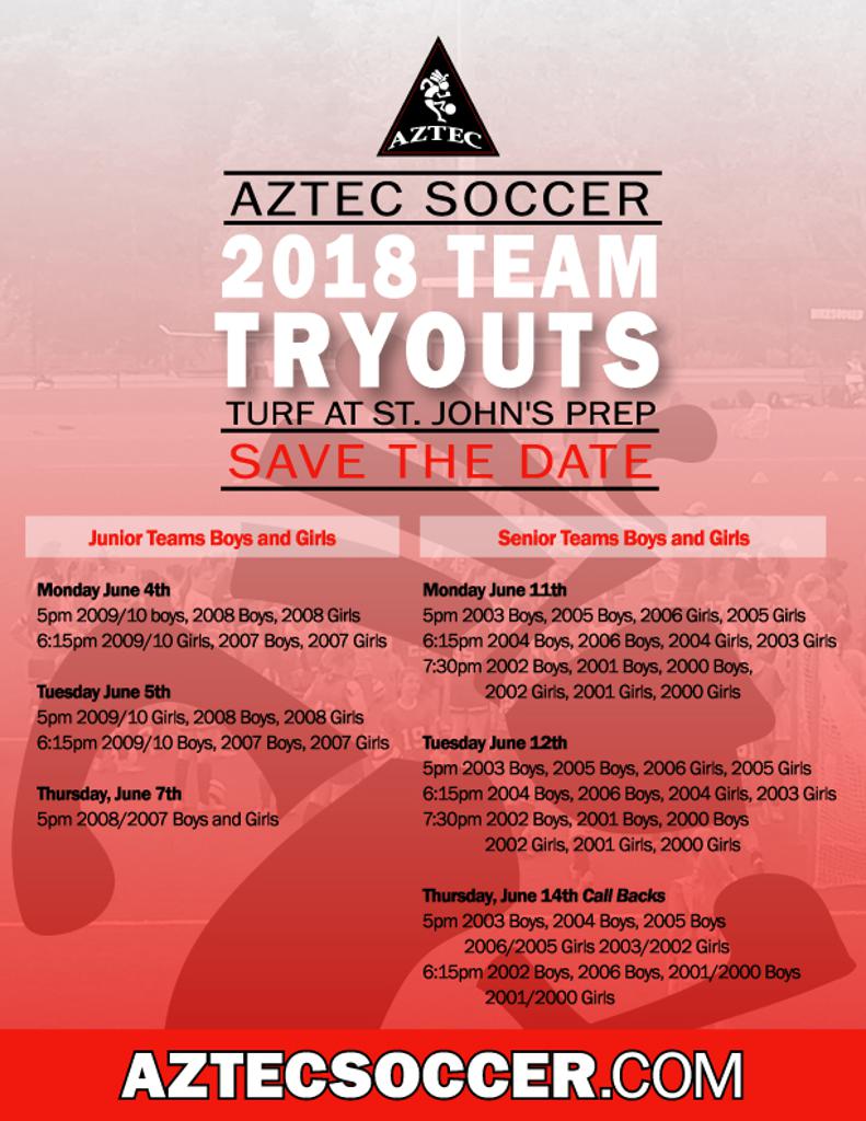 Aztec Soccer - Youth (@aztecsoccerma) on Twitter photo Despite the rain 🌧, Aztec tryouts are ON! Join us today at St. John’s Prep or visit aztecsoccer.com/tryouts for more info! #WeAreAztec <a href="/AztecGirlsDir/">Aztec Soccer Girls</a> <a href="/AztecBoysDir/">Aztec Soccer Boys</a> @aztecsoccerDOC Despite the rain 🌧, Aztec tryouts are ON! Join us today at St. John’s Prep or visit aztecsoccer.com/tryouts for more info! #WeAreAztec <a href="/AztecGirlsDir/">Aztec Soccer Girls</a> <a href="/AztecBoysDir/">Aztec Soccer Boys</a> @aztecsoccerDOC