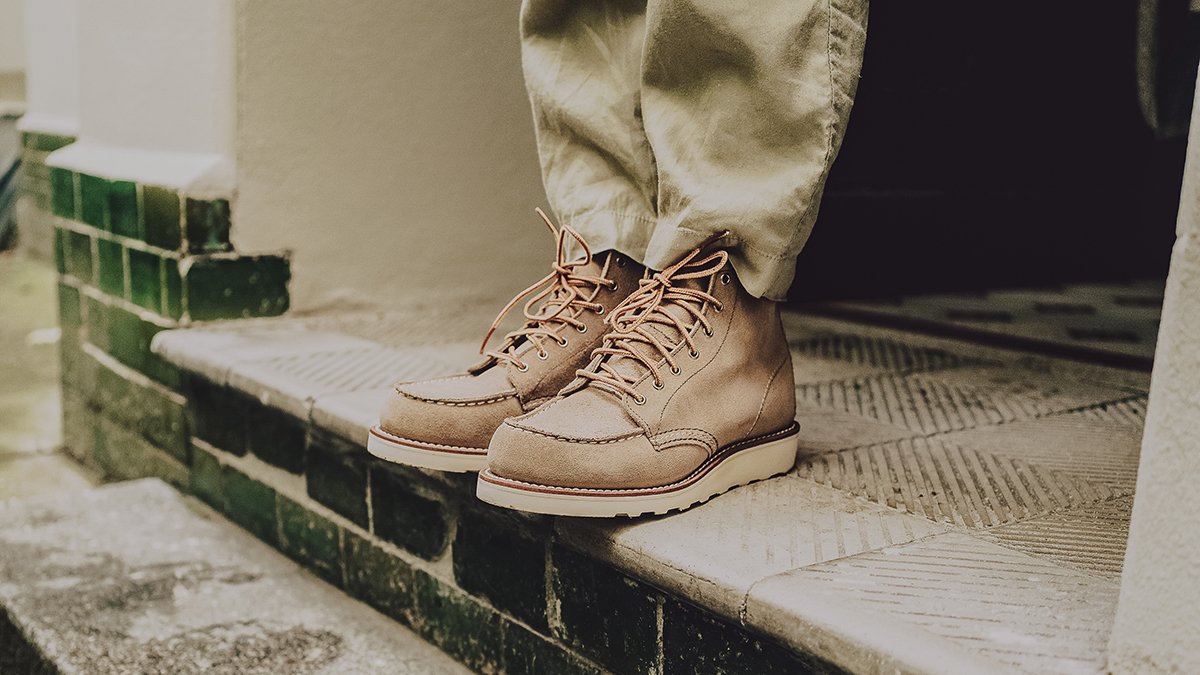 red wing moc toe sand