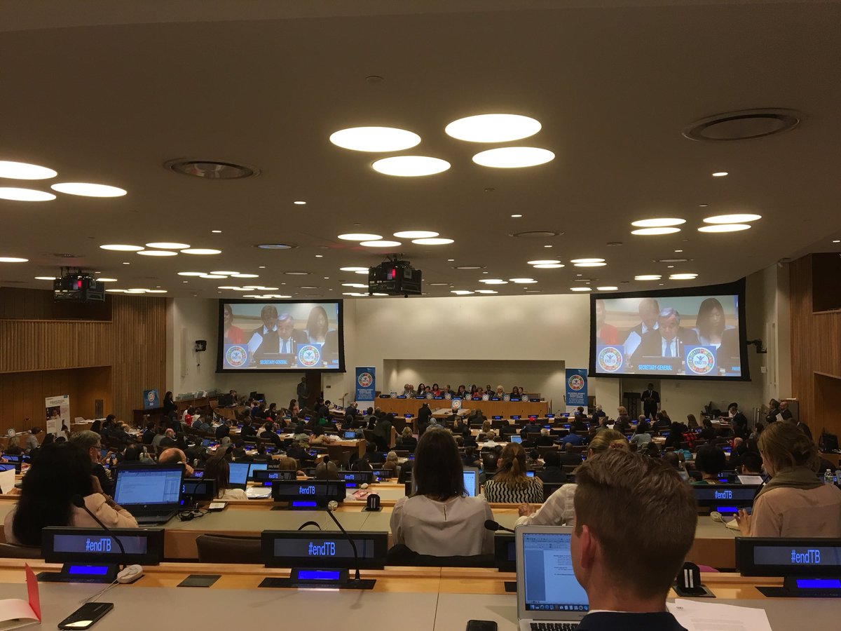 TBCommunities's tweet photo. Shaping discussion on #EndTB with #civilsociety &amp; @antonioguterres at UN Interactive CS Hearing 👌👌🏽👌🏾 https://t.co/xLFFwe7qIA