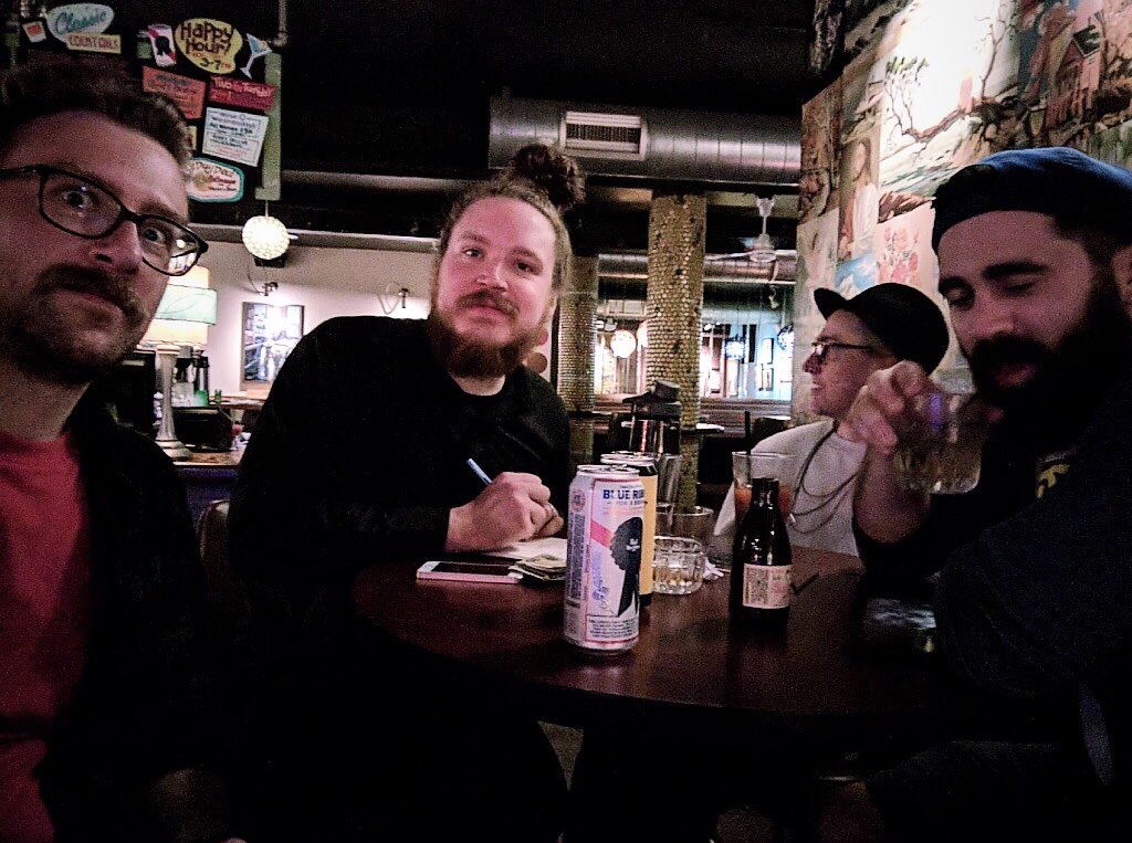 paperilo's tweet photo. Had fun in Milwaukee last night. Thanks everyone who listened/bought a hat/donated to our tour fund. Onward to Cleveland! Get to @BeachlandCLE by 7:30 to catch us w/ Exotic Fruit Club &amp; @sweepyheads! #paperilo https://t.co/mjGYx8vexv