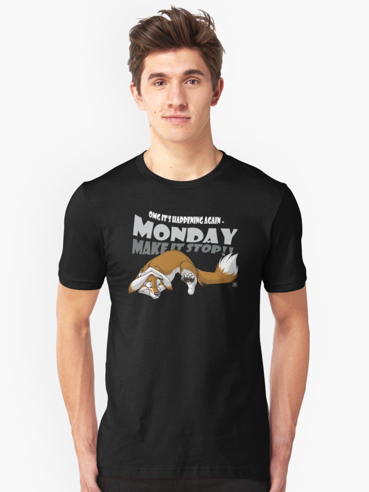 Schnolf's tweet photo. Monday... the perfect day for ordering a shirt. Or maybe a sticker, pillow, wall clock or bag? Available on many products: https://t.co/z3eCz3EIED https://t.co/MHpvHKsyQC