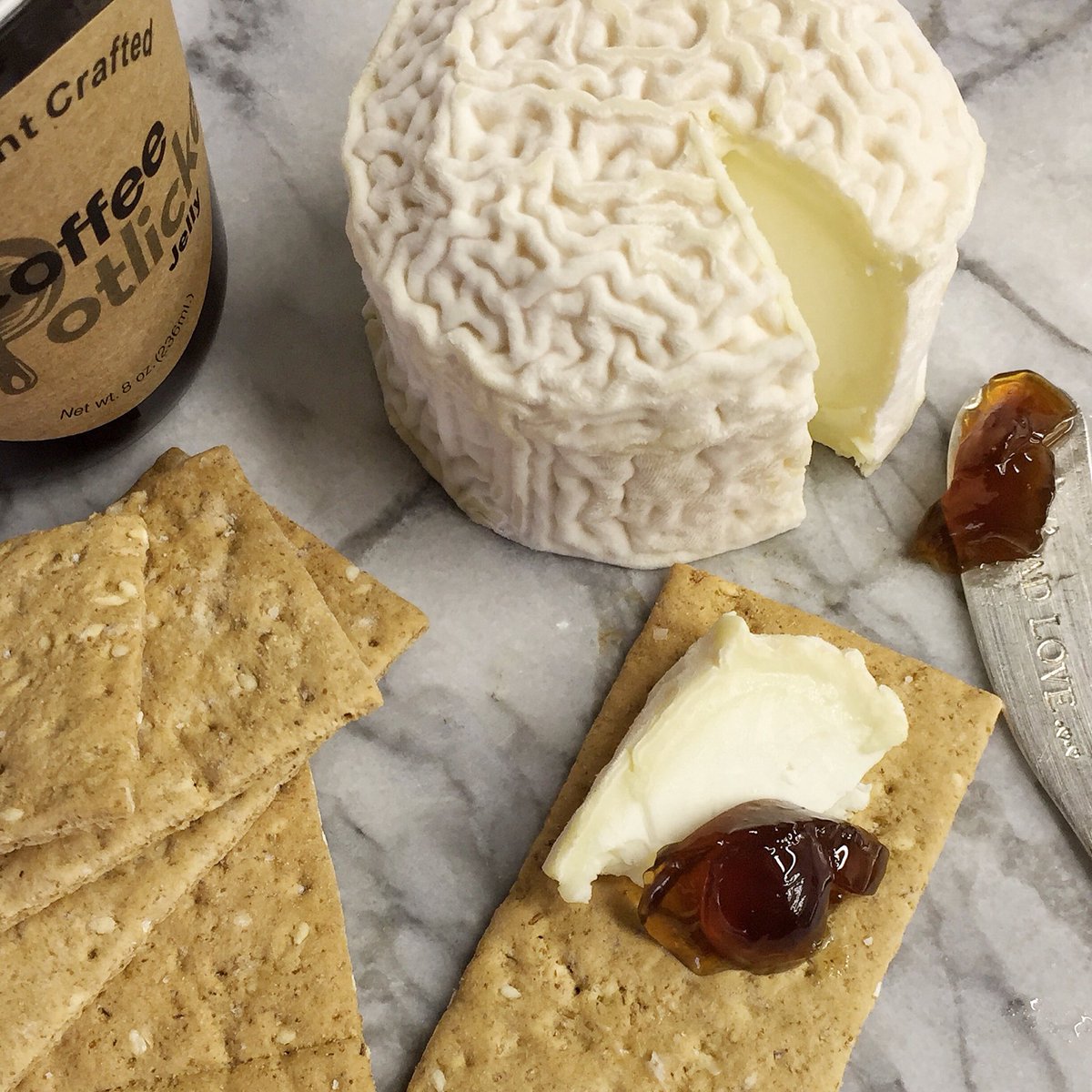 PotlickerKtchn's tweet photo. Just add jam to make #nationalcheeseday even sweeter.
#cheese #cheeselife #goatcheese #justaddjam #potlickerkitchen https://t.co/QhH44LCjwy
