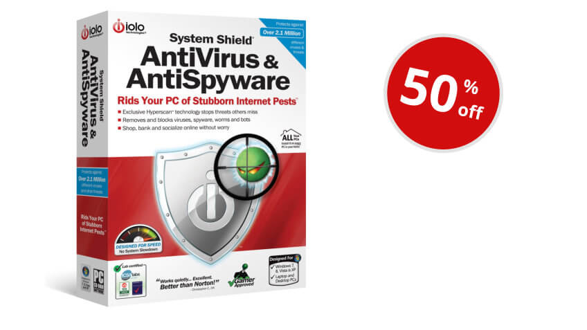 gaincheap's tweet image. System Shield AntiVirus &amp;amp; AntiSpyware – 50% Off Iolo Technologies Expires: December 31.

#Computers #Software #SystemShield #AntiVirus #AntiSpyware #Coupons #Discount #Deals b2s.pm/OYqT79
