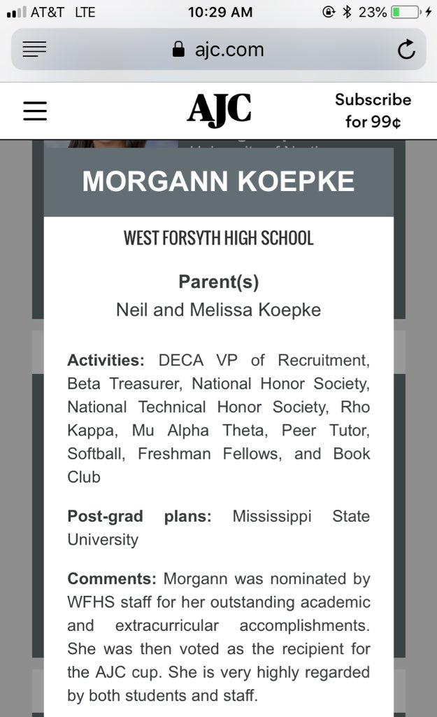 We’ve got a Bulldog who won the <a href="/ajc/">Atlanta Journal-Constitution</a> cup this year! I can’t wait to see what she does at MSU. #bulldogbound 

ajc.com/news/schools/a…